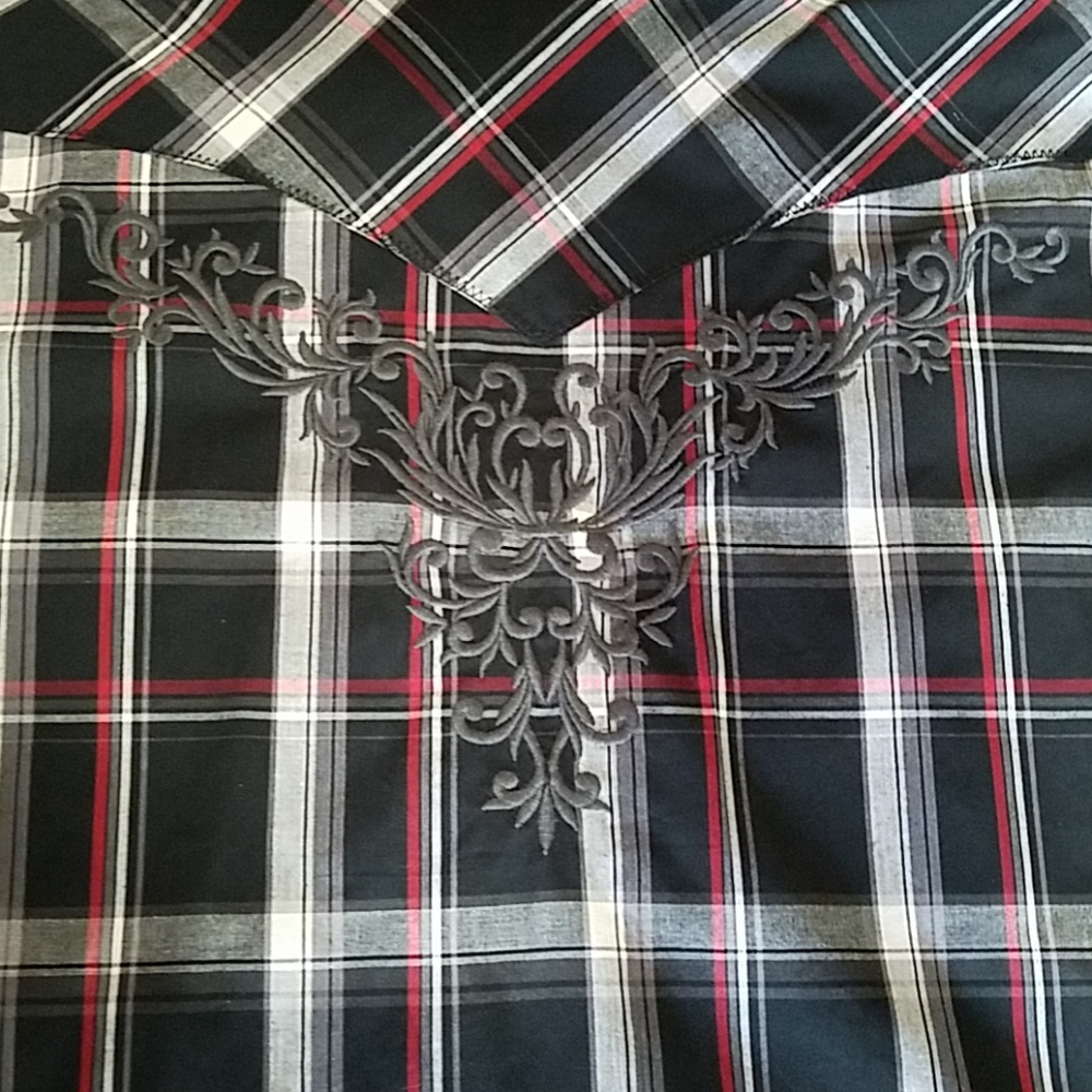 Panhandle embroidered XXL button cowboy shirt